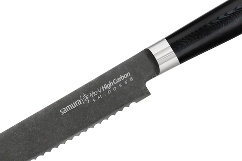 Нож кухонный для хлеба 230мм Samura Mo-V Stonewash SM-0055B/K