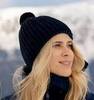 Вязаная шапка с шерстью Nordski Wool черная-синяя - 7