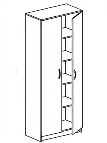 W-46+W-9.2 Шкаф для документов закрытый (72*36*183)