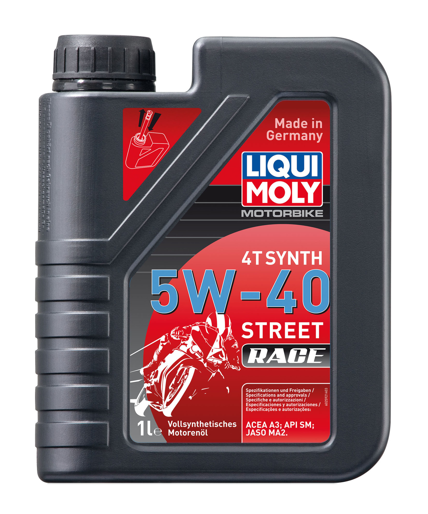 Масло моторное Liqui Moly Motorbike 4T Synth Street Race 5W40 синтетическое 1л