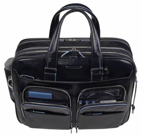 Сумка Piquadro Blue Square CA2765B2/N, чёрный, кожа натуральная
