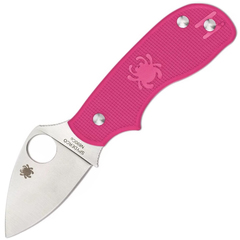 Фото Нож складной Squeak Pink Spyderco 154PPN, сталь N690Co Satin Plain, рукоять термопластик FRN, розовый