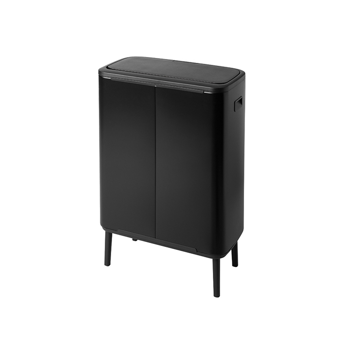 Мусорный бак Touch Bin Bo Hi (2 х 30 л), Черный матовый, арт. 130625 - фото 3