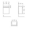 Geberit Citterio 500.555.JJ.1 Тумба для раковины 44x55.4x31.6см, черный / глянцевое стекло, темный дуб / меламин, структура дерева