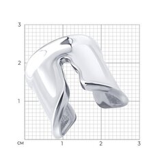 Кольцо рваное из серебра 925 пробы style коллекция Elsa Peretti Bone cuff
