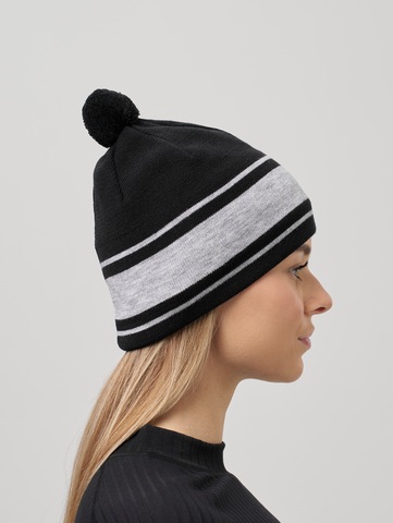 Лыжная шапка c шерстью Nordski Tone Stripe black