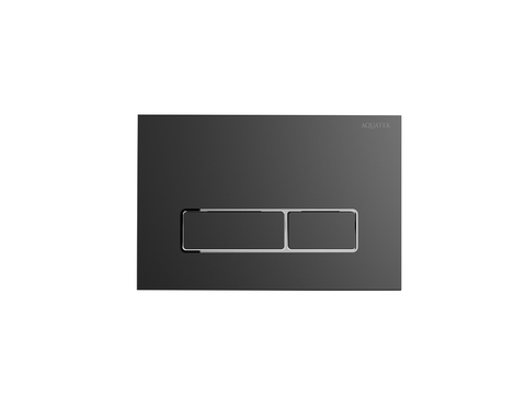Aquatek KDI-0000065 KDI-0000065(HC-1) Панель смыва Оружейная сталь матовая ободок хром (клавиши прямоугольные), 162*244 мм