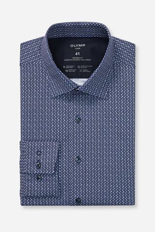 OLYMP LUXOR 24/Seven MODERN FIT Сорочка трикотажная в мелкий узор с сертификацией Oeko-Tex