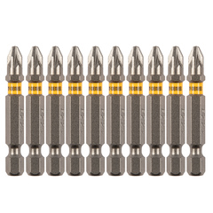 Бита PZ2х50, сталь S2, шестигранный профиль, 10 шт. Е 6,3 Denzel