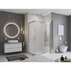 BelBagno TRAY-MR-UNO-AH-120/80-35-W-NO Поддон из искусственного мрамора в комплекте с сифоном с чёрной матовой декоративной накладкой