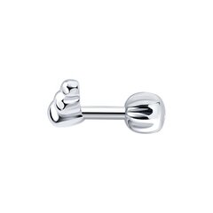 Серьга ламбрет BUBBLE для пирсинга в ухо из серебра