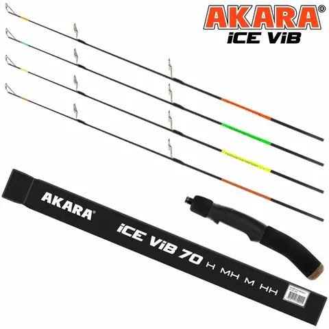 Зимняя удочка Akara Ice Vib 70, 4 хлыста (M,MH,H,HH)