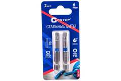 83-347 Набор стальных бит, 2 шт., CUTOP Profi, TORX T30, 50 мм