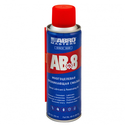 Смазка-спрей многоцелевая проникающая ABRO MASTERS AB-8-200-R (200 мл)