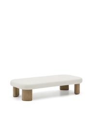 Журнальный столик Labra из цемента и акации 140 x 70 см