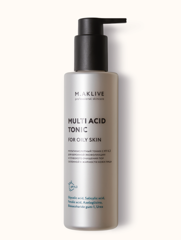 M.Aklive Multi Acid Tonic for Oily Skin Мультикислотный тоник для жирной кожи, 200 мл.