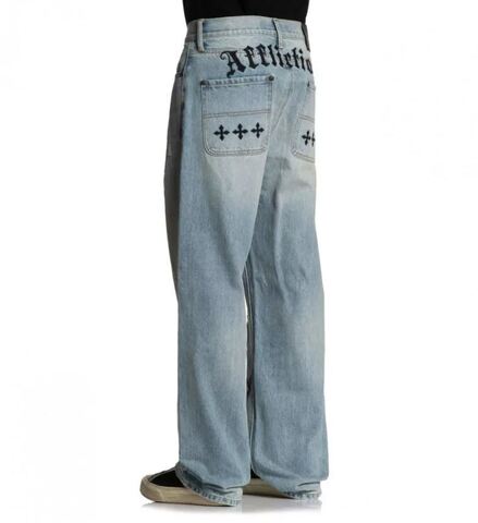 Affliction | Джинсы мужские Wide Leg Binded Orion Jeans 110WL205 сзади слева