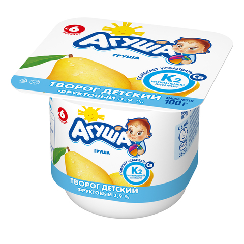 Творог АГУША груша 3,9% 100г