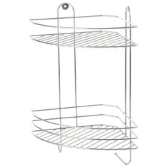Полка угловая двухъярусная Vento Plus 23*23*41,5 см хром