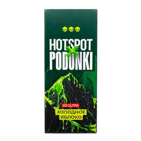 Жидкость HOTSPOT x PODONKI Resonance Salt 2.0% ULTRA 30 ml - Холодное Яблоко