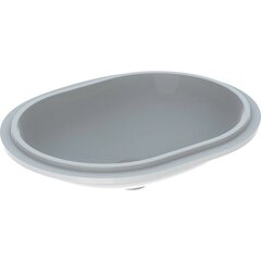 Geberit VariForm 500.758.01.2 Раковина с установкой под столешницу эллиптичекой формы, 55х40 см, без отв. под смеситель, без отв. перелива фото