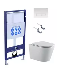 Aquatek Вега SET AQUATEK ВЕГА-1905-013 Инсталляция с унитазом и клавишей, цвет: белый фото