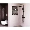 Damixa DX220910300 Apollo, душевая система со смесителем-полкой: верхний душ 230мм, ручной душ 120мм, 1 режим, штанга 1010мм, черный