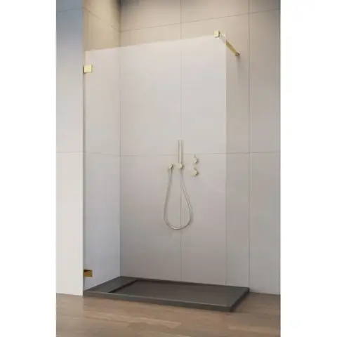 Radaway 1012150-09-01 Душевое ограждение Essenza Pro 8 Gold Walk-In 150*200 прозрачное 8 мм золото