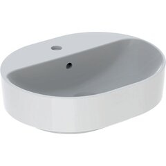 Geberit VariForm 500.775.01.2 Раковина с установкой на столешницу эллиптической формы, 50х40 см, с отв. под смеситель, с отв. перелива фото