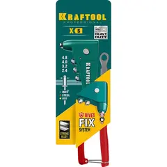 KRAFTOOL X-5F, 2.4 - 4.8 мм, 260 мм, удержание заклепки, литой заклепочник (31173)