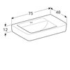 Geberit Renova Plan 122183000 Раковина, 75x48см, белый