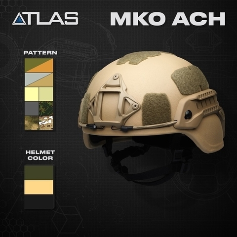 Тактический шлем ATLAS Mk0 АСН Стандарт цвет песок