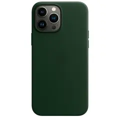 Кожаный чехол с поддержкой MagSafe Apple Leather Case для iPhone 13 Pro Max, Sequoia Green (Зеленая секвойя)