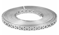 Перфорированная лента прямая LP 12x0.5 25 м оцинкованная сталь цвет серый