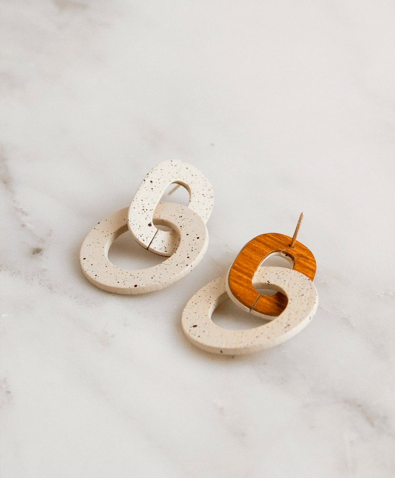 Серьги Orla I Earrings in Eggshell
