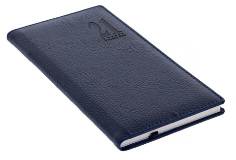 Еженедельник Letts Milano A6, кожа искусственная, белые страницы синий (22-081398)