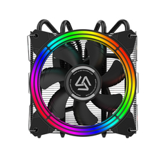 Кулер для CPU Alseye H120T, 1х120мм, 4-pin, Al+Cu, черный/FRGB, 800-2000rpm, 42.5CFM, 35.2дБ, 4-PIPE(прямой контакт), TDP 140Вт, INTEL 1700/1200/115x/775/2011, AMD AM5/AM4/AM3(+)/AM2(+)/FM2/FM1 (AS.01.02.0004)