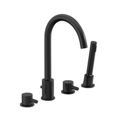 Damixa 360400300 Scandinavian Pure смеситель на борт ванны, четырёхсекционный, черный матовый фото