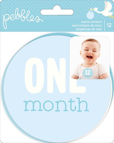 Стикеры для фото “Первый год жизни” — Lullaby First Year Age Stickers (коллекция Pebbles / American Crafts)