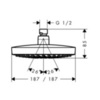 Hansgrohe Croma Select 26524000 Душ верхний 18,7х18,7 см 2 режима