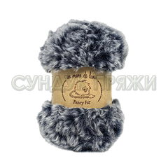Wool Sea Fancy Fur 101 (чёрно-серый меланж)