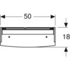 Geberit Option Basic 500.257.00.1 Зеркальный шкаф с подсветкой, две двери, 50x67.5x14см
