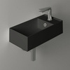 Simas Agile AG50 nero matt*1 Раковина подвесная 50х27 см, правая, с 1 отв под смеситель, цвет черный матовый