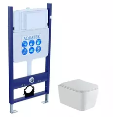 Aquatek Либра New SET AQUATEK ЛИБРА N-14 cm Инсталляция с унитазом, цвет: белый фото