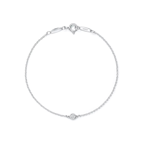 Браслет из серебра с бриллиантом 0.05 ct, Tiffany 💎 Yard. В наличии