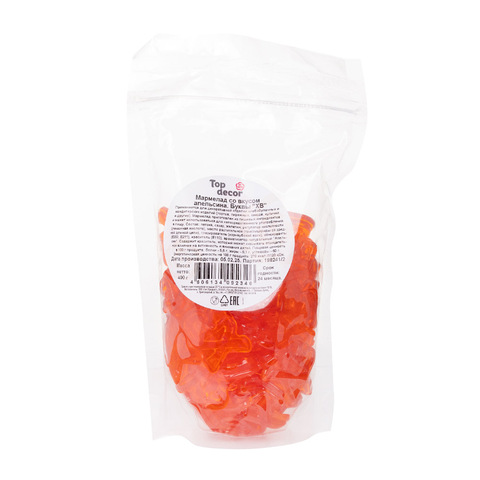 Мармелад со вкусом апельсина, буквы ХВ, 400г