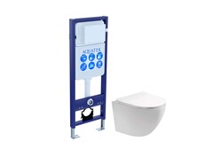 Aquatek SET Aquatek ЕВРОПА INS-017 SET Aquatek ЕВРОПА INS-017 (рама Aquatek INS-0000017 (без клавиши и крепежа)+унитаз ЕВРОПА AQ1901-00 с тонким сиденьем soft-close) фото