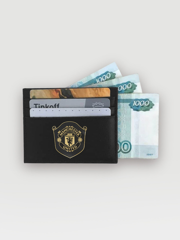 Кардхолдер с отделом под купюры "Футбол Манчестер Юнайтед" черный
