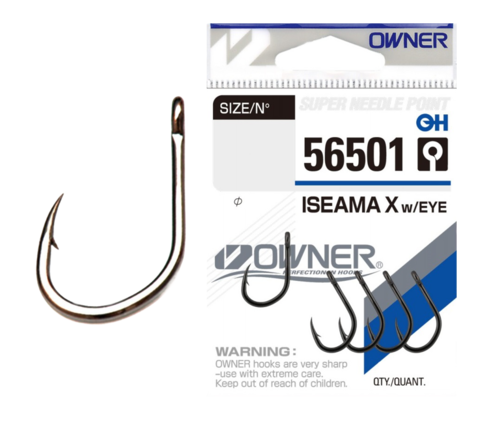 56501 № 4 Крючки OWNER ISEAMA X w/EYE / продажа от 5 уп.