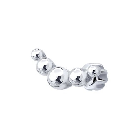 Серьга ламбрет BUBBLE для пирсинга в ухо из серебра